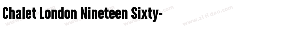 Chalet London Nineteen Sixty字体转换